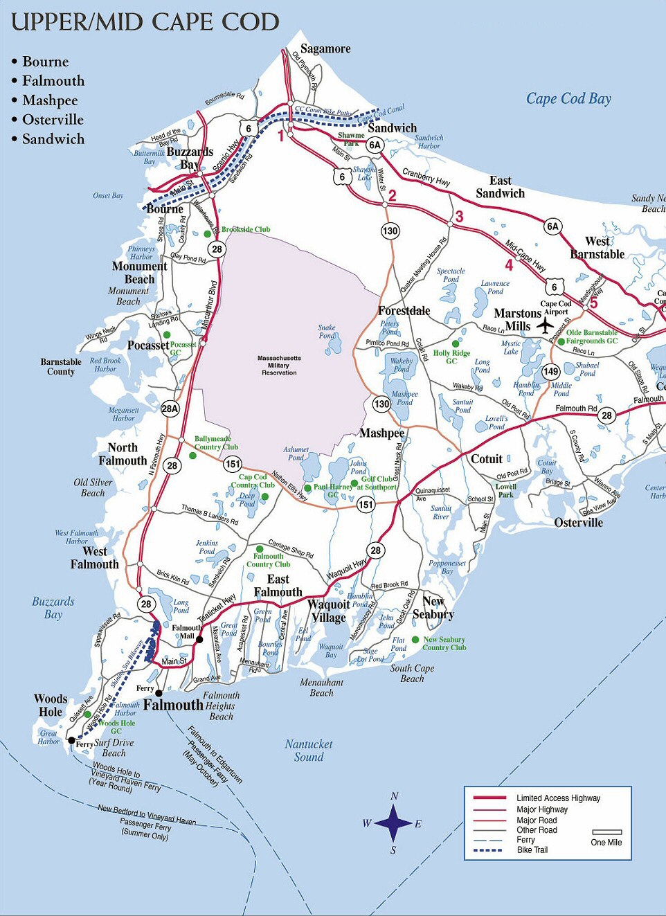 Map Of Cap Cod Map Of Cap Cod